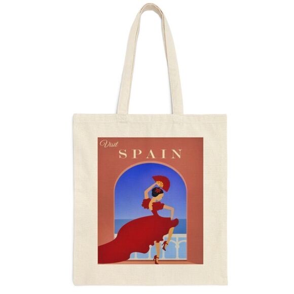 Spain Flamenco Dancer Canvas Tote - Picture 1 of 7